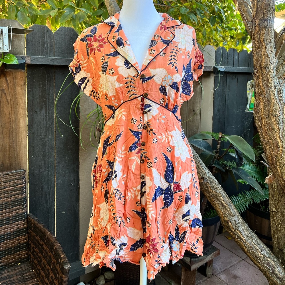 Orange sherbet mini-dress